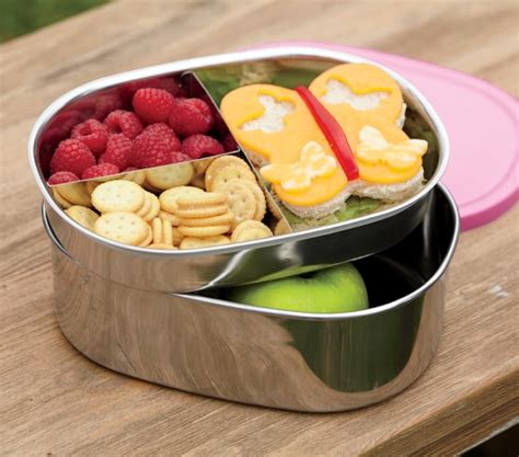 metal bento lunch box pottery barn|lunch box steel bento adult.